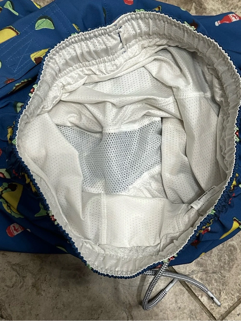 Abercrombie Kids Swim Trunks 11/12 Tacos Avocado Hot Sauce Lined